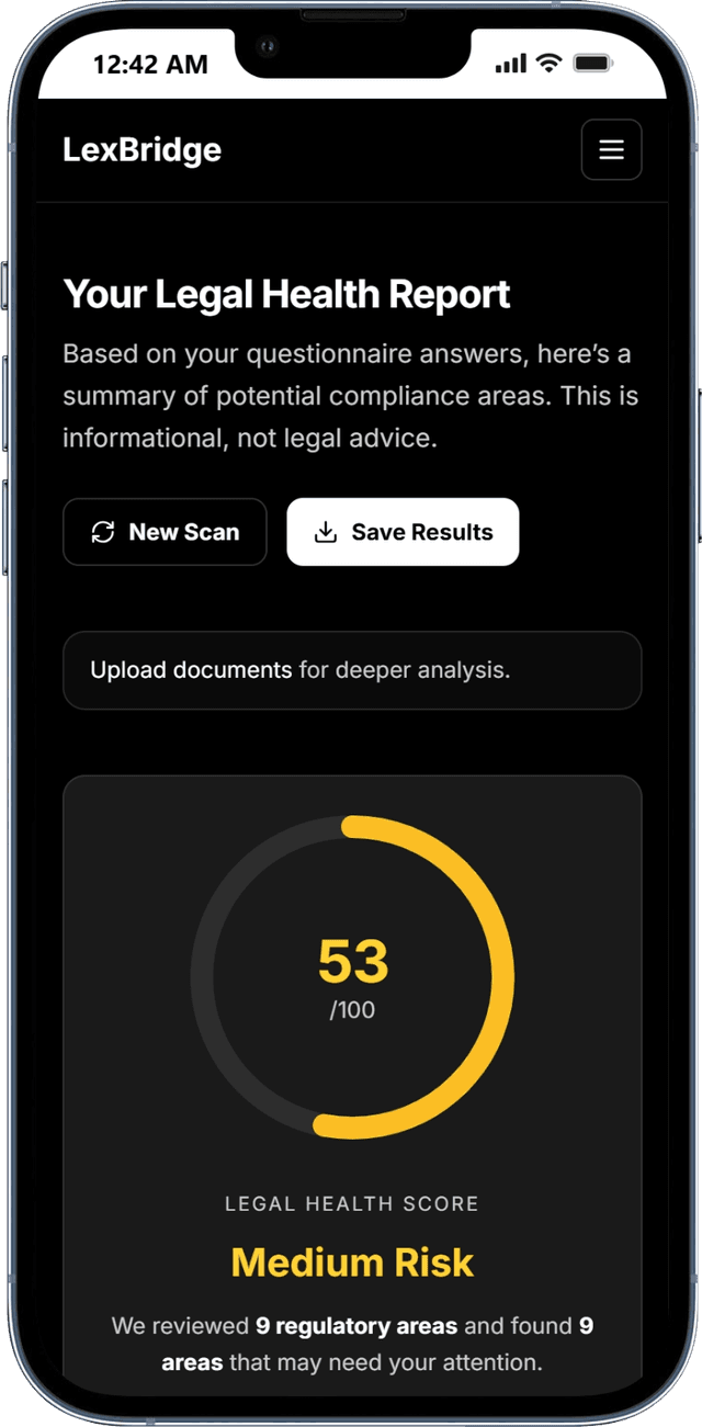 SME Risk Scanner demo